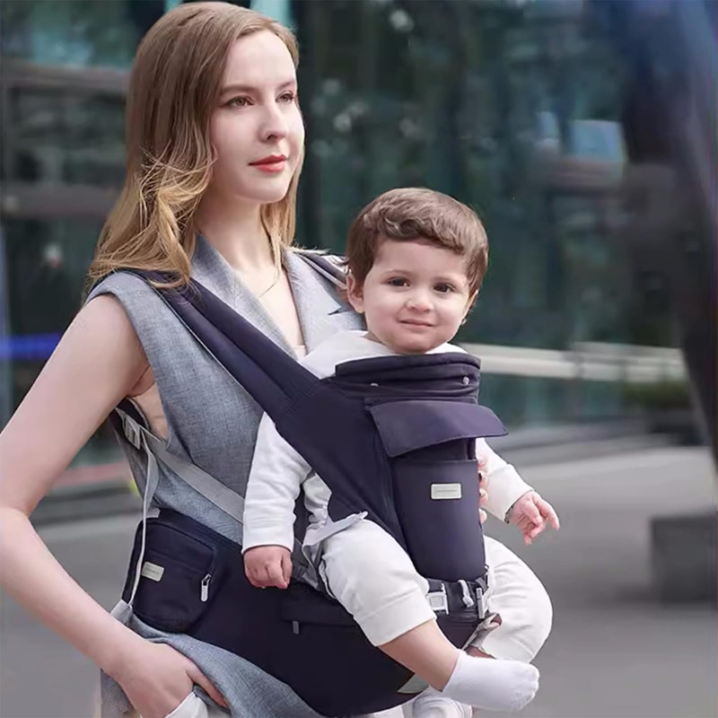 YIYUNBEBE Baby Carrier Newborn to Toddler Baby Carriers with Seat Infant Baby Holder Backpack Baby Carriers Front and Back for Carrying and Hiking (Dark Blue) - Image 2